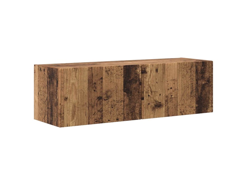  Ensemble de meuble tv - banc tv - meuble de rangement mural 4 pcs bois ancien bois d'ingénierie  - Conforama E