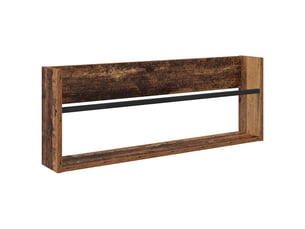 Étagère à magazines, porte-revues mural avec étagère bois ancien 80 x 12 x 30 cm cf41169
