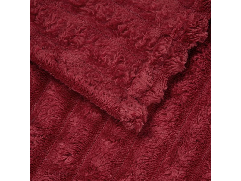  Plaid canapé bordeaux 150x130 cm 0.51 kg polaire  - Conforama E