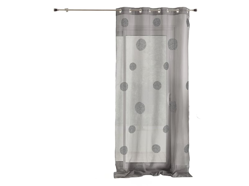  Voilage tamisant gros broderie pois 140x260 cm  - Conforama B