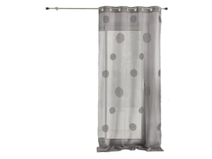 Voilage tamisant gros broderie pois 140x260 cm