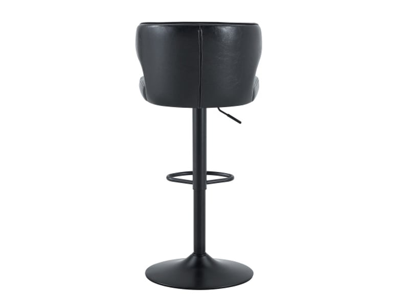  2 tabourets de bar réglables avec dossier - pivot à 360° - socle large, repose-pieds - moderne bar cuisine  - Conforama E