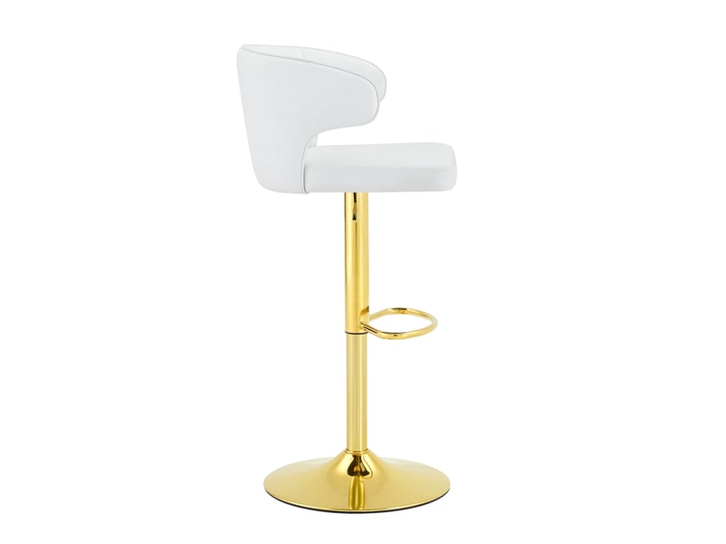  Lot de 2 tabourets de bar réglables et pivotants en pu blanc W3658P438274 - Conforama B