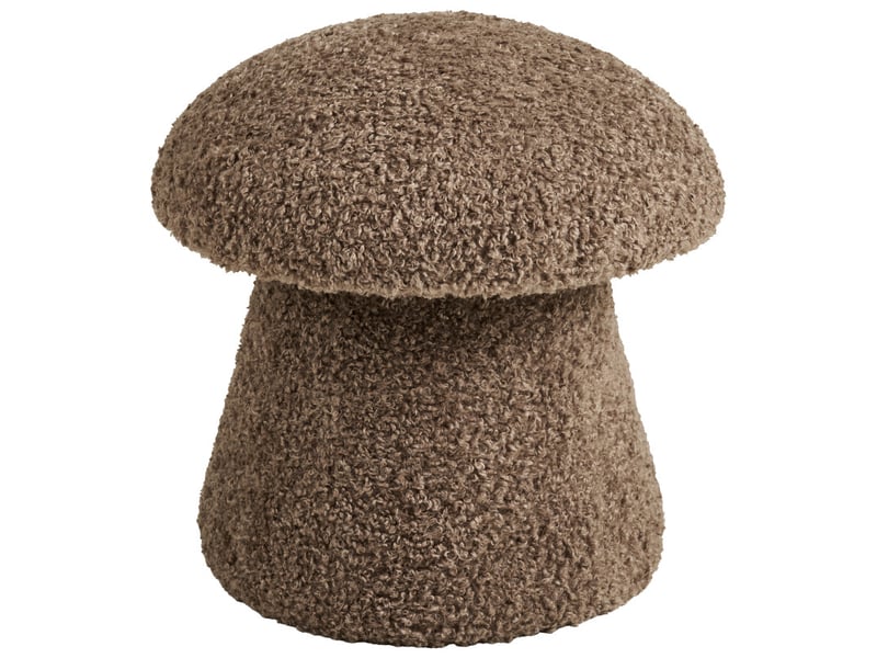 Mushy- pouf en fourrure artificielle marron ø45 cm  - Conforama A