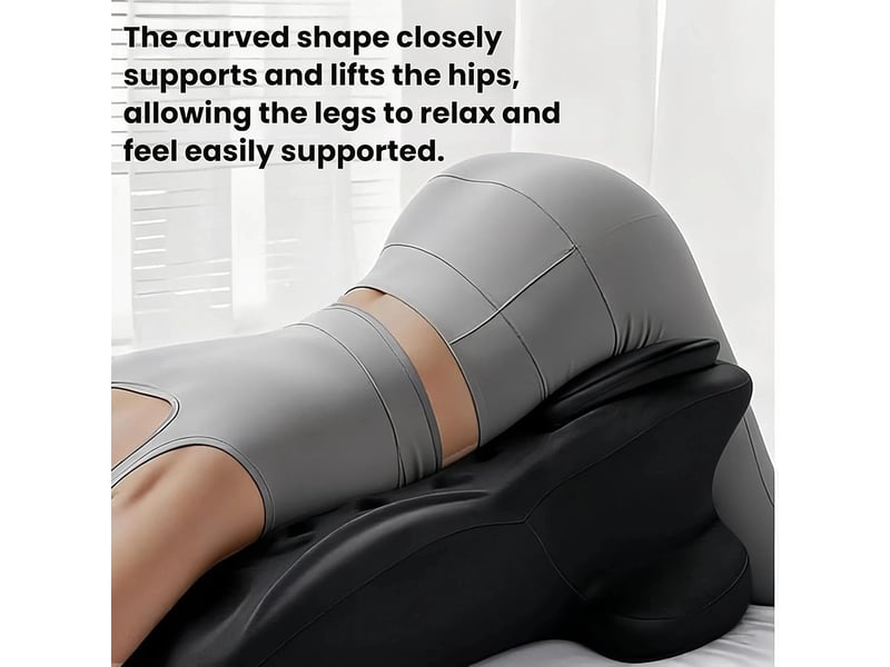 Coussin wedge en mousse à mémoire de forme, inclinaison 27°, support ergonomique pour dos, cou et jambes, noir, 66x53x36 cm - Conforama E