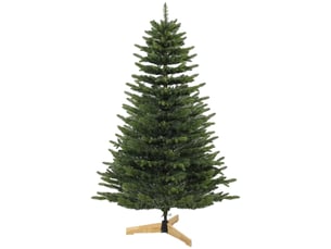 Sapin de noël artificiel de 180 cm, sapin fraser avec support en bois, 988 extrémités de branches réalistes pour la maison et le bureau, vert