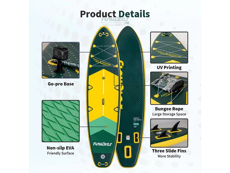  Planche de SUP Funwater SUPFW43A - 350x89x15cm 180kg  - Conforama E