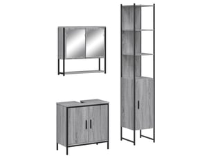 Ensemble de meubles de salle de bain 3 pcs sonoma gris cf63820