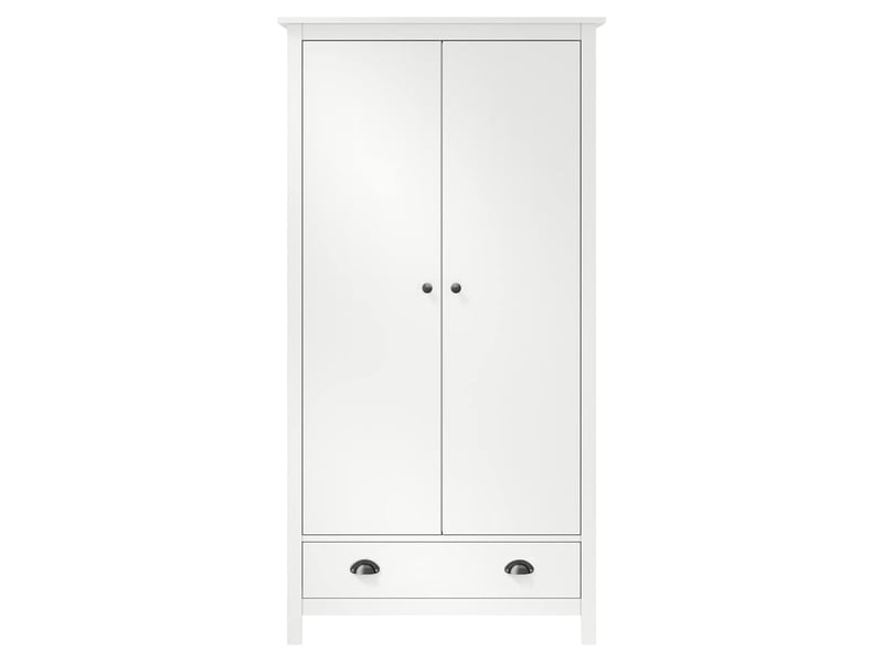  Garde-robe, armoire de rangement à 2 portes hill blanc 89x50x170cm bois de pin solide  - Conforama A