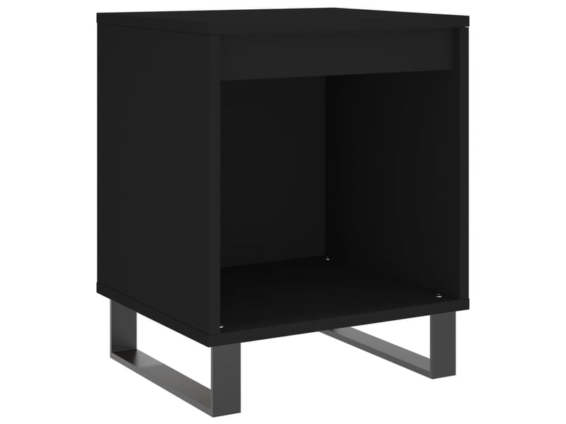  Lot de 2 tables de chevet - cabinet de chevet - table de nuit noir 40x35x50 cm bois d’ingénierie  - Conforama C