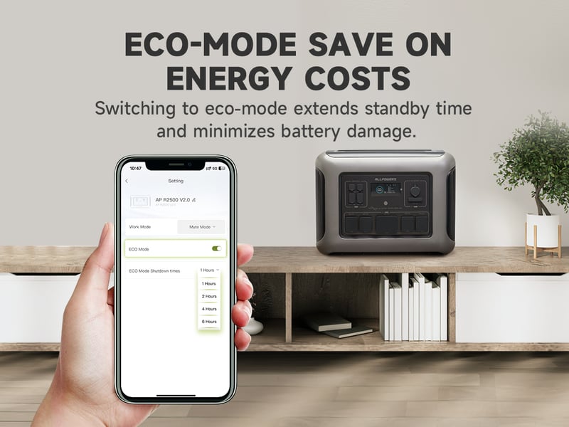  Station électrique portable r2500 v2 1920wh 2500w, batterie lifepo4, recharge solaire mppt, ups, wifi  - Conforama W