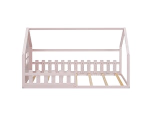 Lit cabane 90x200 cm MAISONORA coloris rose