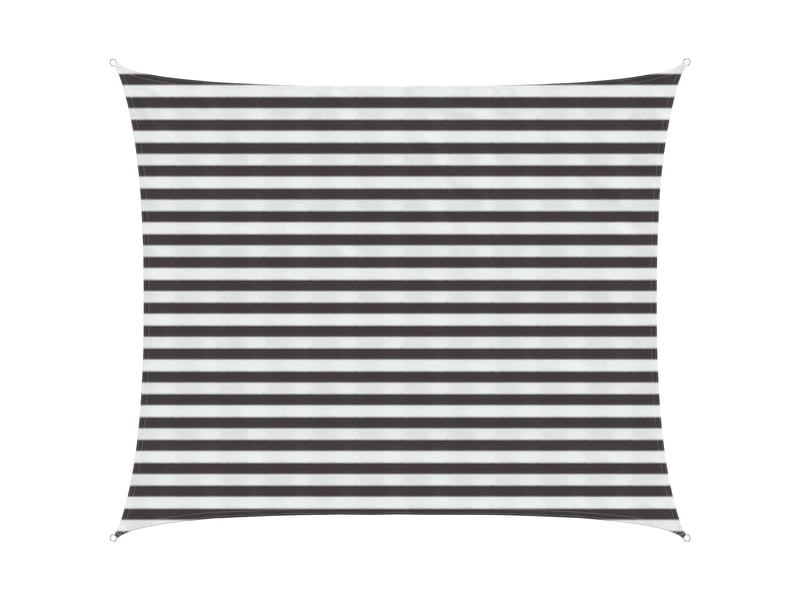 Voile d'ombre - voile d'ombrage - voile parasol 2,5 x 4 m hdpe rectangulaire anthracite et blanc - Conforama B