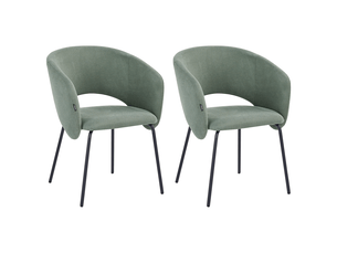 Lot de 2 chaises de salle à manger blakely tissu vert clair