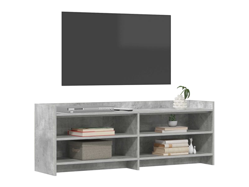  Meuble tv - banc tv - meuble de rangement 135 x 33 x 47 cm gris béton bois d'ingénierie  - Conforama C