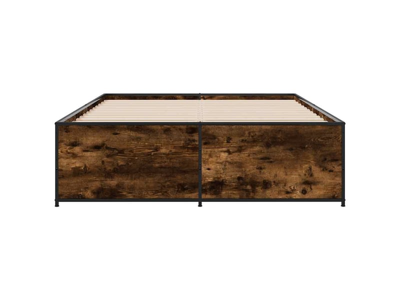  Lit double- lit adulte -  cadre de lit sans matelas chêne fumé 135x190 cm  - Conforama C
