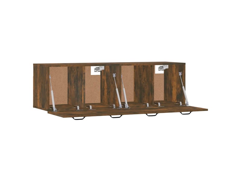  Armoires murales 2 pcs salon chêne fumé 80x35x36,5cm bois d'ingénierie  - Conforama E