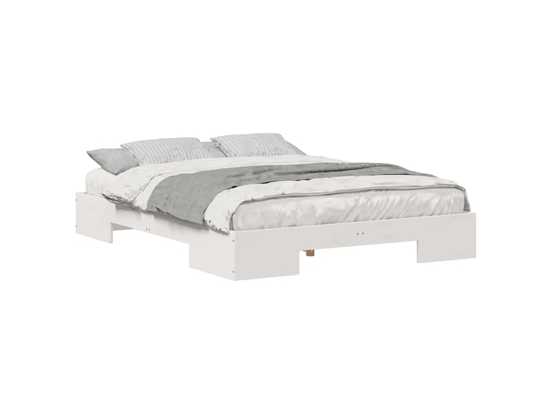  Lit double- lit adulte -  cadre de lit blanc 140 x 200 cm  - Conforama A