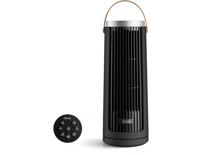  Ventilateur vertical mini 5 vitesses oscillation 90° avec telecommande LEFAF132N - Conforama A