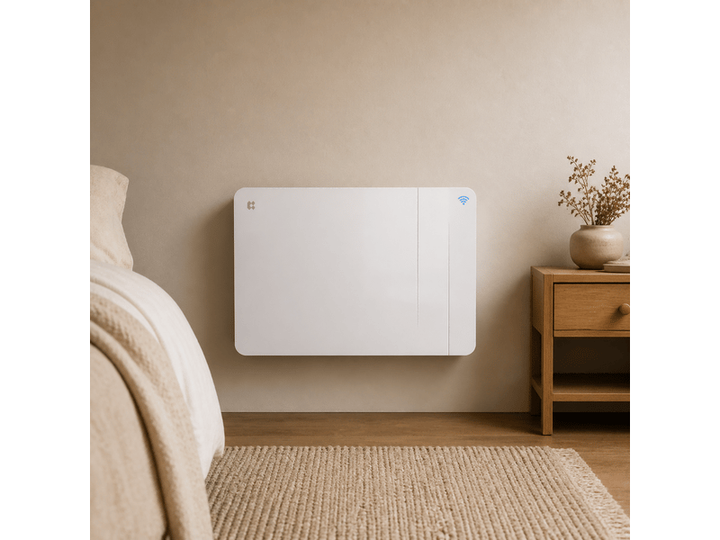 Radiateur électrique 1000w wifi connecté programmable pid fil pilote ip24 salle de bain CBHTD10A-W - Conforama B