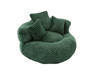 Fauteuil fixe TCQPZ  Velours côtelé vert vendu A l'unité