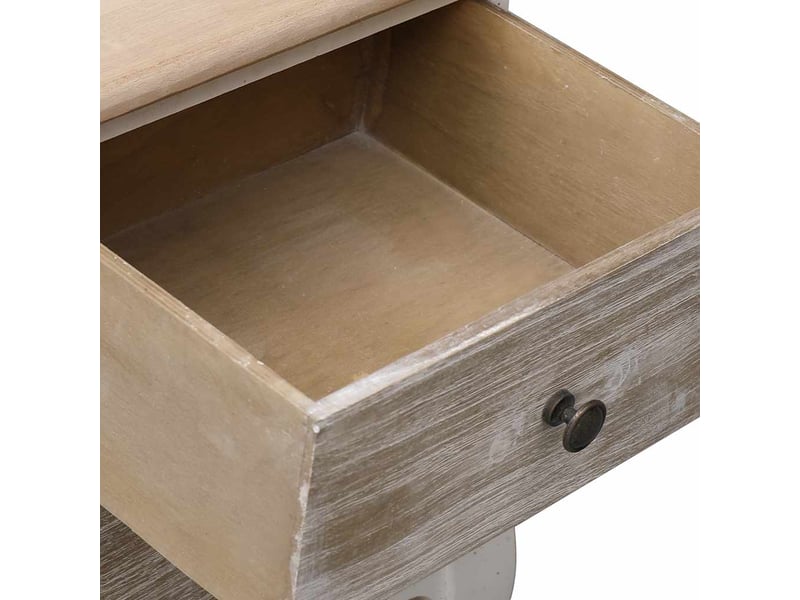  Lot de 2 tables de chevet - cabinet de chevet - table de nuit 35x30x50 cm bois de paulownia  - Conforama E