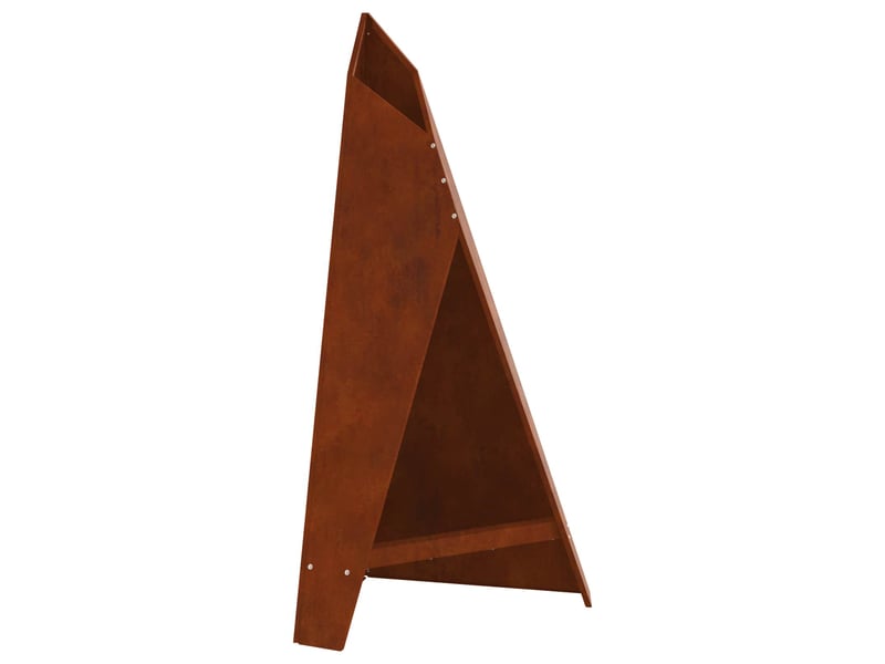  Brasero exterieur, foyer rouillé 58x40x100 cm acier patiné  - Conforama A