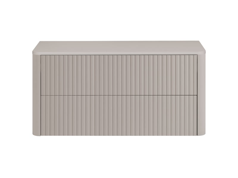  Plan de travail linea 100 cm cachemire mat pour meuble de salle de bain avec angles arrondis  - Conforama W
