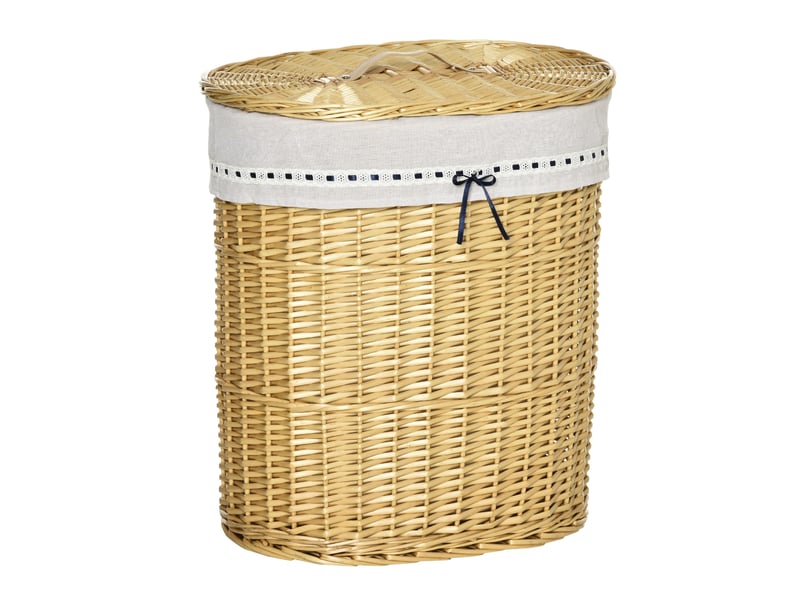  Panier à linge avec couvercle 100 l 51x38x57 cm evryae  - Conforama A