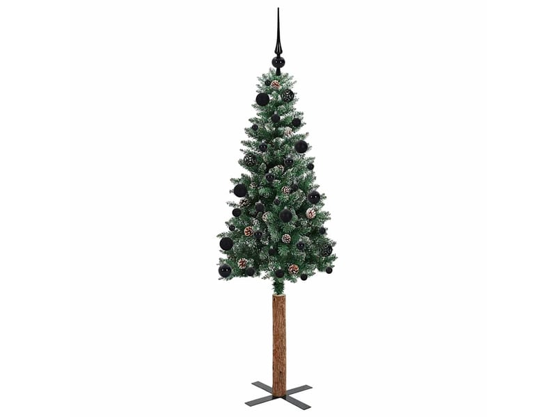  Sapin de noël, arbre de noël mince vert 150 cm pvc et bois de pin massif shl8507  - Conforama D