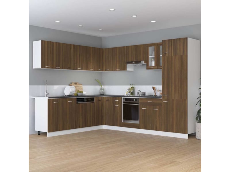 Armoire de cuisine, armoire à tiroirs lyon chêne brun 30x46x81,5cm bois d'ingénierie - Conforama C