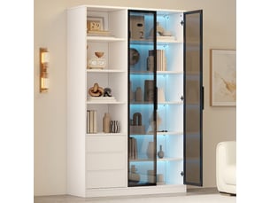 Vitrine coloris blanc    - 100 cmx160 cm