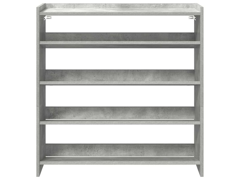  Meuble à chaussures, étagère à chaussures gris béton 80x25x81 cm bois d'ingénierie  - Conforama D