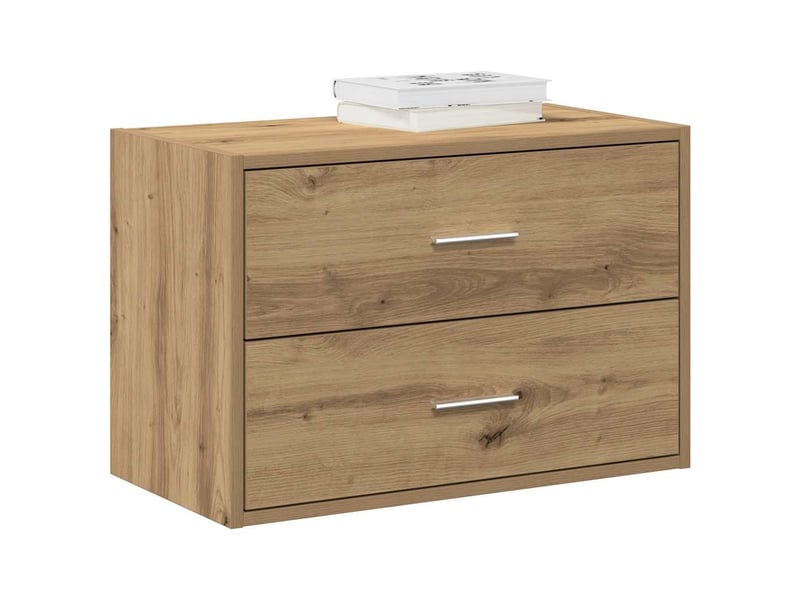  Armoire à tiroirs, commode avec 2 tiroirs chêne artisanal bois d'ingénierie  - Conforama B