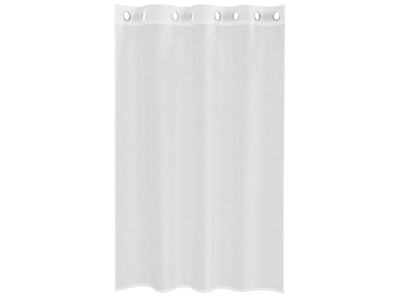 Lot de 2 rideaux en voile, voilages avec œillets blanc cf44341 - Conforama D