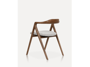 Lot de 2 chaises de salle à manger 53,5 x 58 x 74,5 cm – noyer et argile – accoudoirs intégrés