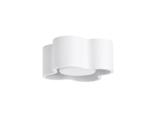 Plafonnier ovio 1 blanc gx53 aluminium moderne 6x12x12cm