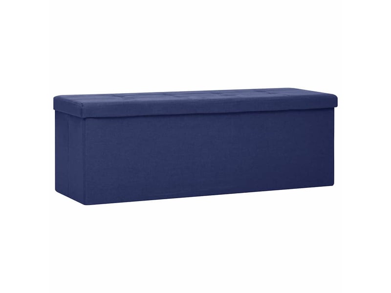  Banc chambre, banc de rangement pliable bleu faux lin  - Conforama A