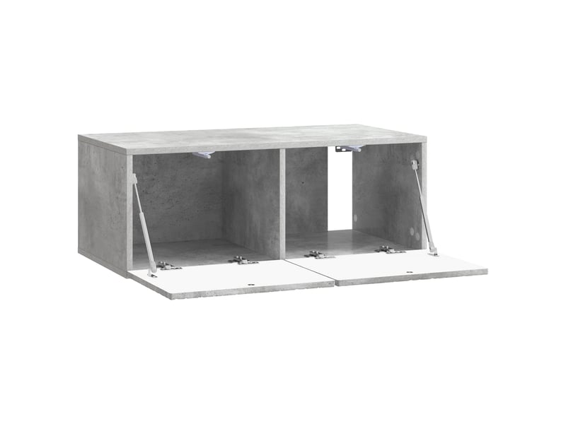  Meuble tv - banc tv - meuble de rangement mural 59,5 x 31 cm gris béton bois d'ingénierie  - Conforama D