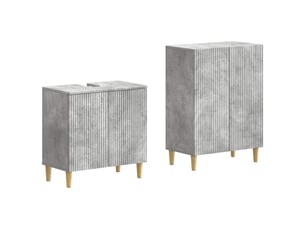 Ensemble de 2 meubles de salle de bain arnhem gris béton cf63072