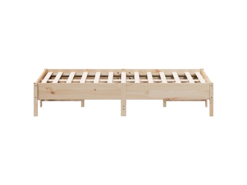  Lit double- lit adulte -  cadre de lit sans matelas 135x190 cm bois de pin massif  - Conforama D