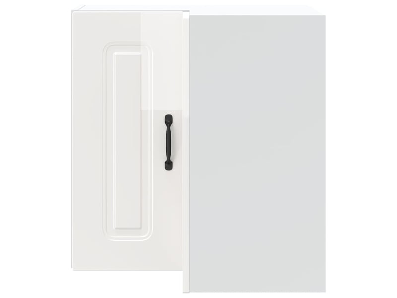  Meuble de rangement, armoire murale d'angle de cuisine kalmar blanc brillant  - Conforama D