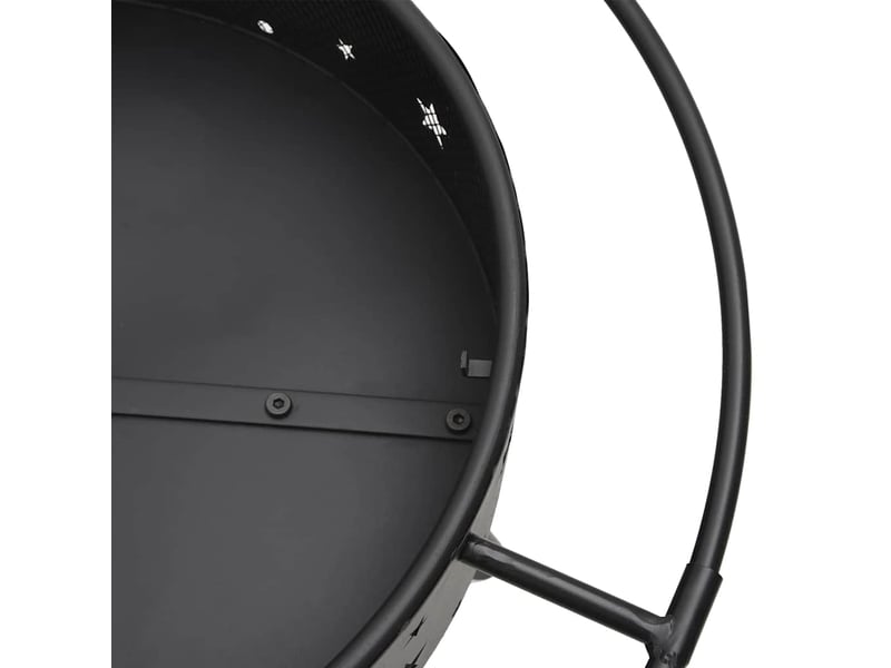  Brasero exterieur, foyer camping avec tisonnier 70 cm xxl acier shl93957  - Conforama E