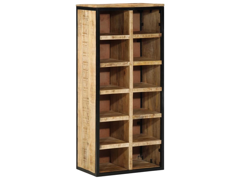  Meuble à chaussure, cabinet à chaussures 50x30x110 cm bois de mangue massif  - Conforama C