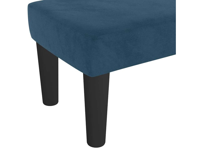 Banc, canapé 2 places bleu foncé 70x30x30 cm velours  - Conforama E