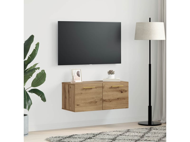  Meuble mural, meuble de rangement salon 80 x 36.5 x 35 cm bois d'ingénierie shl2524  - Conforama D