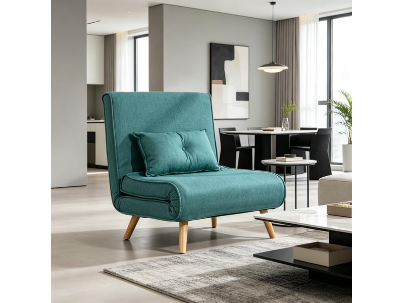 Fauteuil convertible clic-clac 1 place 5 positions 80 x 190 cm homvra - Conforama D