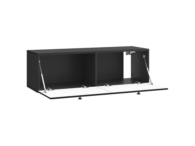  Meuble tv - banc tv - meuble de rangement mural 98 x 41 x 30 cm noir bois d'ingénierie  - Conforama E