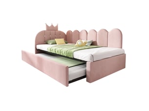 Lit gigogne 90x200 cm coloris rose