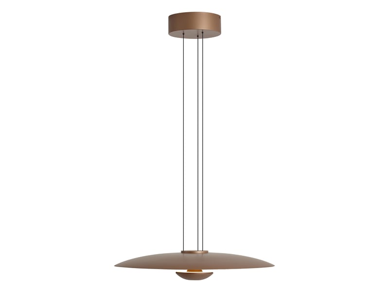  Suspension moderne bronze avec bois de noyer et led dimmable - smith  - Conforama E